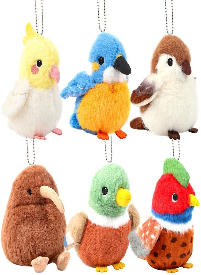 Niceup 4.5in Bird Small Stuffed Plush Animals Mallard Duck Cockatiel Kiwi Kingfisher Pheasant Sparrow Stuffies Cuddly Bead Bag Sensory Toy for Easter Basket Stuffer - Image 1